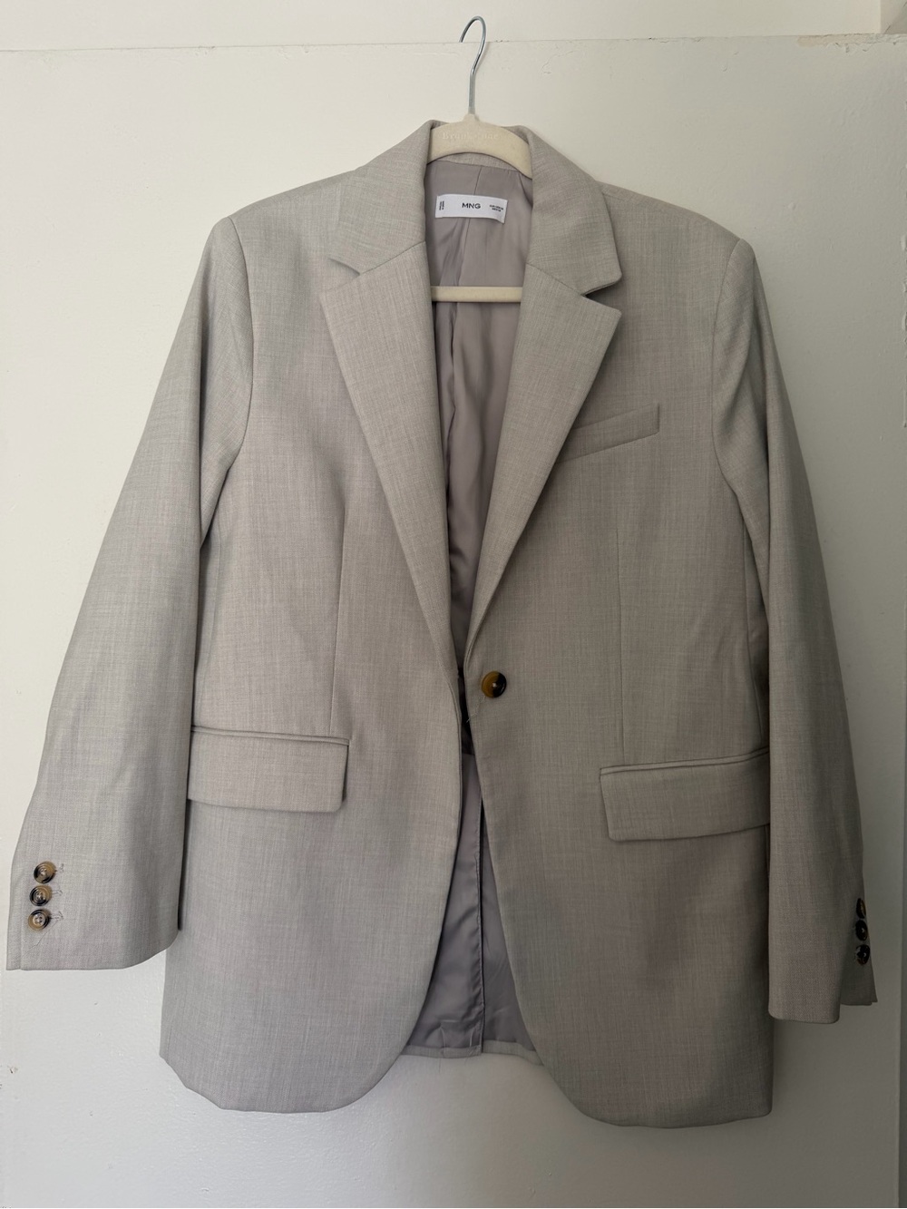 Mango Heather Gray Women's Blazer